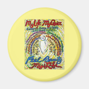 Cancer Poem White Angel Art Custom Magnet