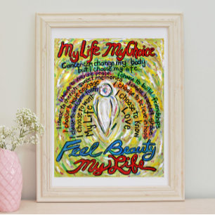 Cancer Poem White Angel Painting Poster Art Prints