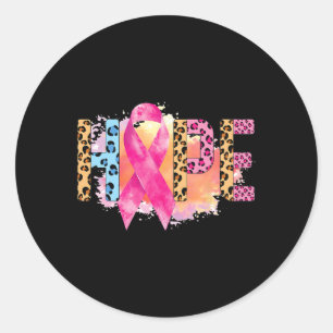 Cancer Rainbow In October We Wear Pink Hope Suppor Classic Round Sticker