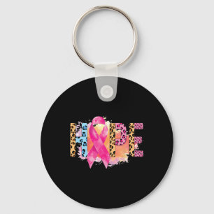 Cancer Rainbow In October We Wear Pink Hope Suppor Key Ring