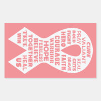 CANCER RIBBON - Encouraging Stickers