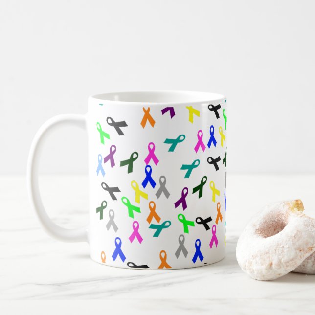 Cancer Ribbon Mug (With Donut)