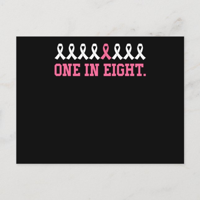 Cancer Ribbons One in Eight Postcard (Front)