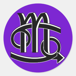 Cancer & Scorpio Partners bw Classic Round Sticker