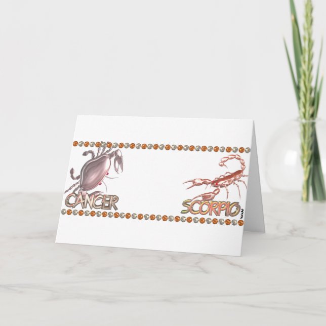 Cancer Scorpio zodiac friendship by Valxart Card (Front)