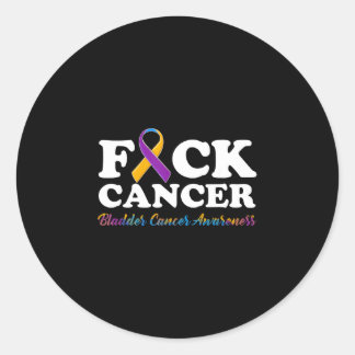 Cancer shirt bladder cancer awareness classic round sticker