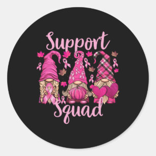 Cancer Shirt For Women Gnomes Support Squad Gnomie Classic Round Sticker