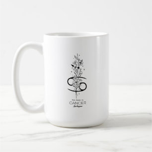 Cancer sign flower mug