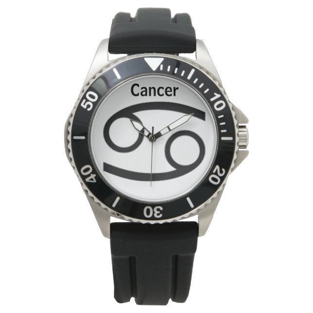 Cancer Sign of the Zodiac. Mens Watches. Watch (Front)