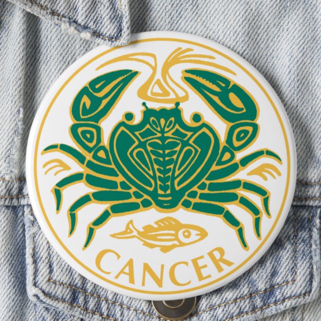 Cancer Sign of the Zodiac on a 10 Cm Round Badge (Creator Uploaded)