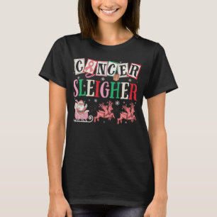 Cancer Sleigher Christmas Santa Uterine Cancer T-Shirt