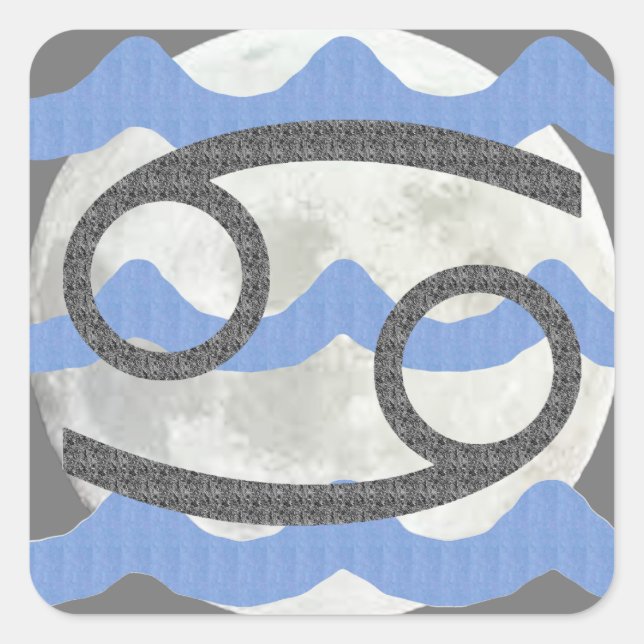 Cancer Square Sticker (Front)