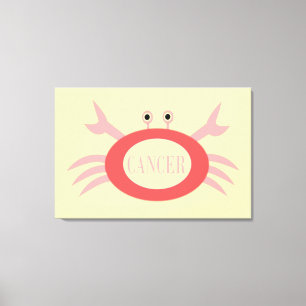 Cancer Star Sign Crab Canvas Print