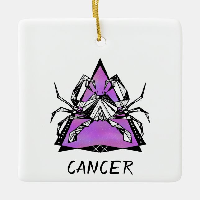 cancer star sign crab ceramic ornament (Front)