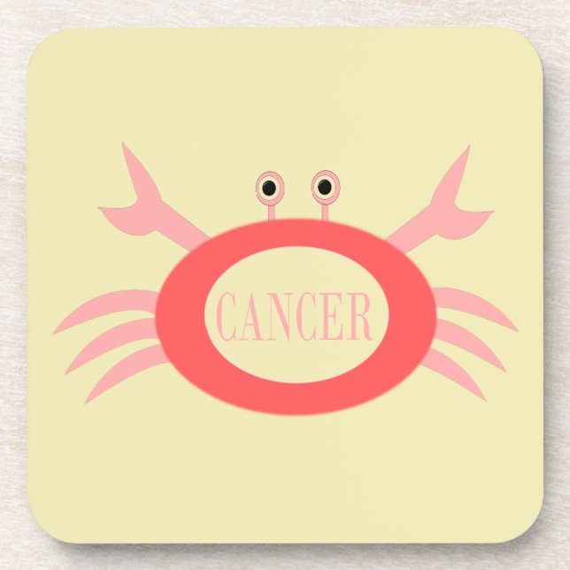 Cancer Star Sign Crab Coasters (Front)