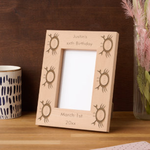 Cancer Star Sign Crab Custom Birthday Etched Frames