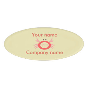 Cancer Star Sign Crab Custom Name Tag