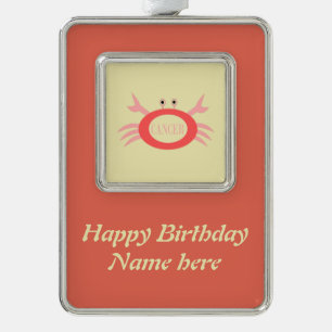 Cancer Star Sign Crab Custom Ornament