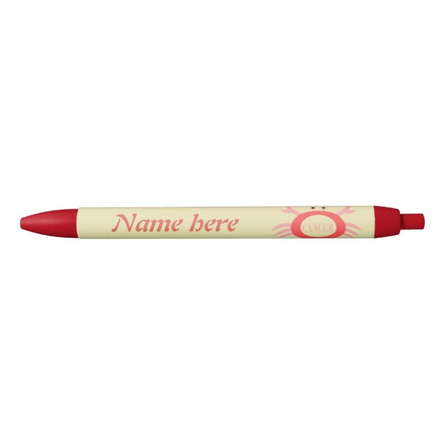 Cancer Star Sign Crab Custom Pen (Front)