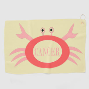 Cancer Star Sign Crab Golf Towel