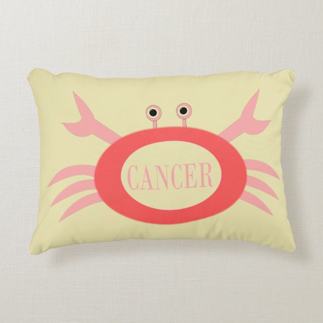 Cancer Star Sign Crab Pillow (Front)