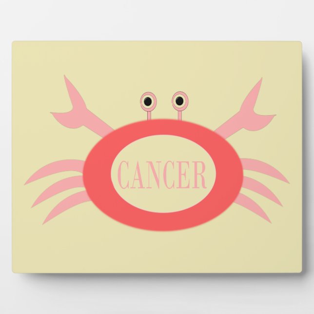 Cancer Star Sign Crab Plaque (Front)