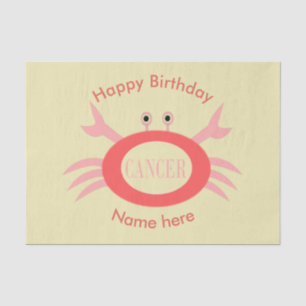 Cancer Star Sign Crab Tissue Paper