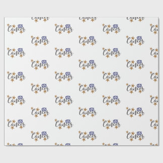 Cancer Star Sign Wrapping Paper White Background