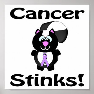 Cancer Stinks Skunk Awareness Design Poster