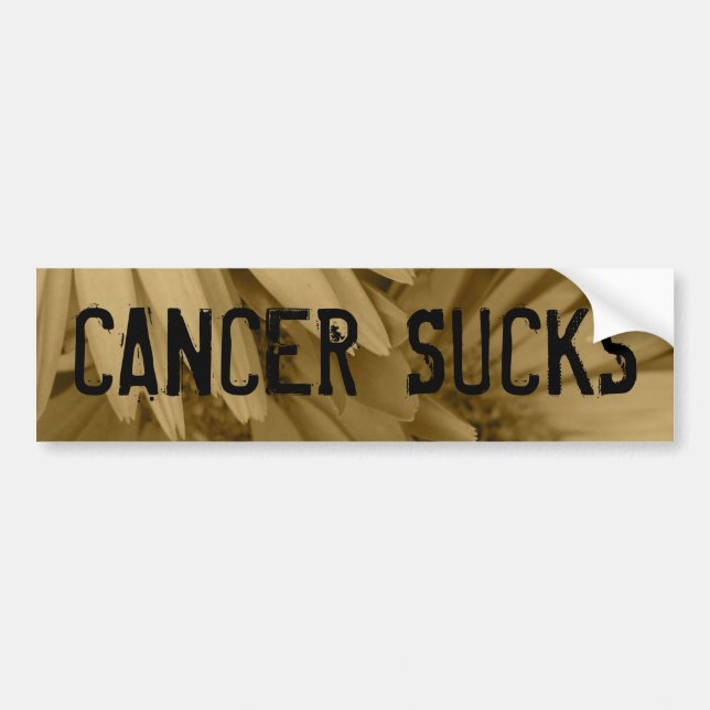 CANCER SUCKS 2 BUMPER STICKER (Front)