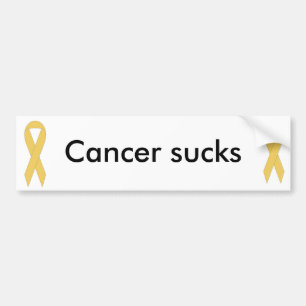 Cancer sucks bumper sticker