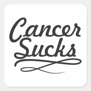 Cancer sucks square sticker