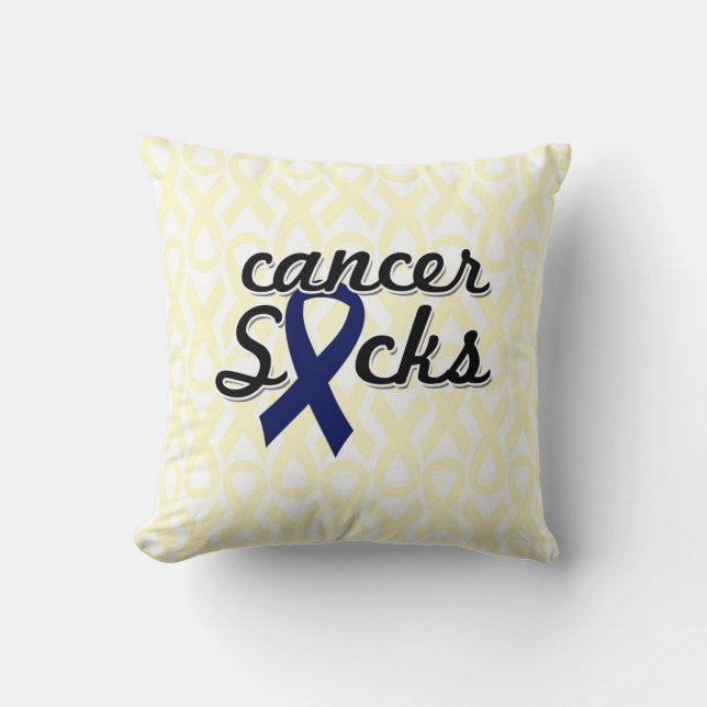 Cancer Sucks Throw Pillow 20" x 20" (Front)