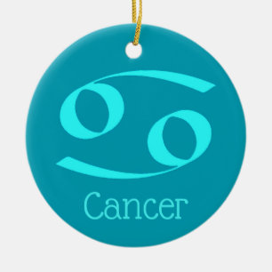 Cancer Sun Sign Zodiac Symbol  Ceramic Tree Decoration