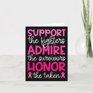 Cancer Support Admire Honour Breast Cancer Awarene Card