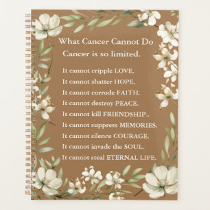 Cancer Support Brown with Wildflowers Planner