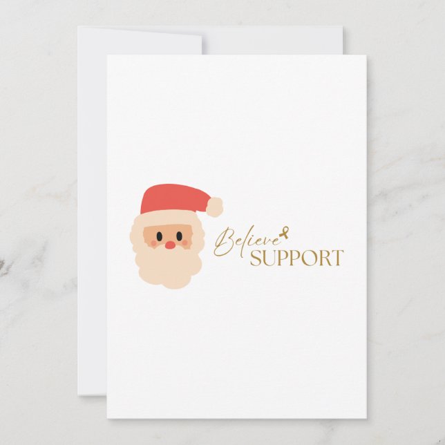 cancer. support. Christmas Holiday Invitation  (Front)