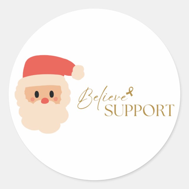 cancer. support Christmas Holiday Stickers Labels (Front)
