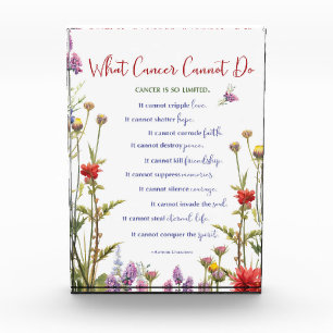 Cancer Support Encourage Wildflowers Typograph Photo Block