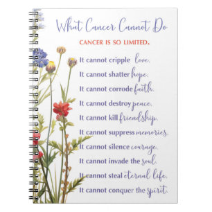Cancer Support Encouragement Wildflowers Notebook