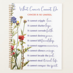 Cancer Support Encouragement Wildflowers Planner