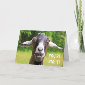 Cancer Support Funny Goat Card