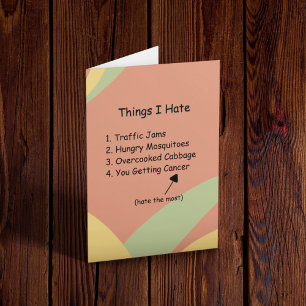 Cancer Support Light Humour  Card