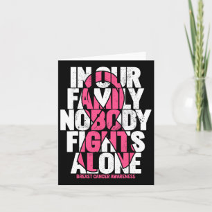Cancer Support Pink Family Breast Cancer Awareness Card