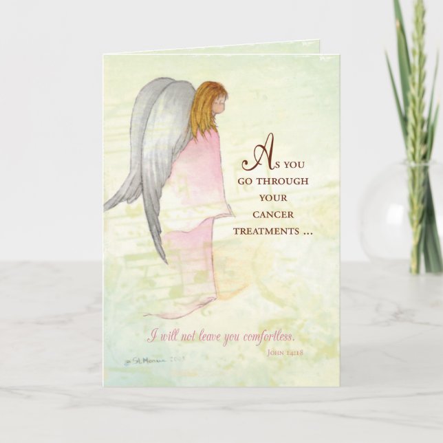 Cancer Support, Religious Angel Card (Front)