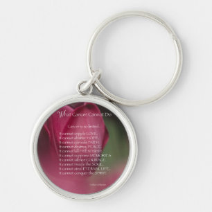 Cancer Support, What Cancer Cannot Do, Flowers Key Ring