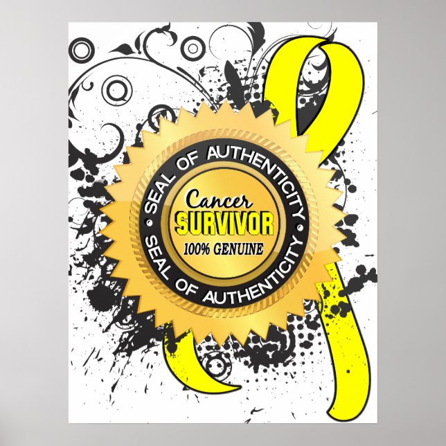 Cancer Survivor 23 Testicular Cancer Poster (Front)
