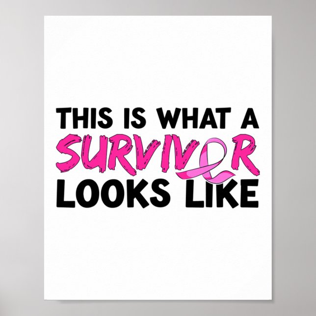 Cancer Survivor Awareness Apparel  Poster (Front)