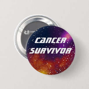 Cancer Survivor Customisable Galaxy Identity 6 Cm Round Badge
