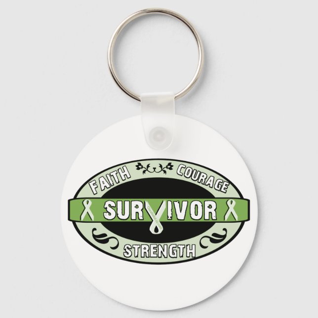 Cancer Survivor Green Key Ring (Front)